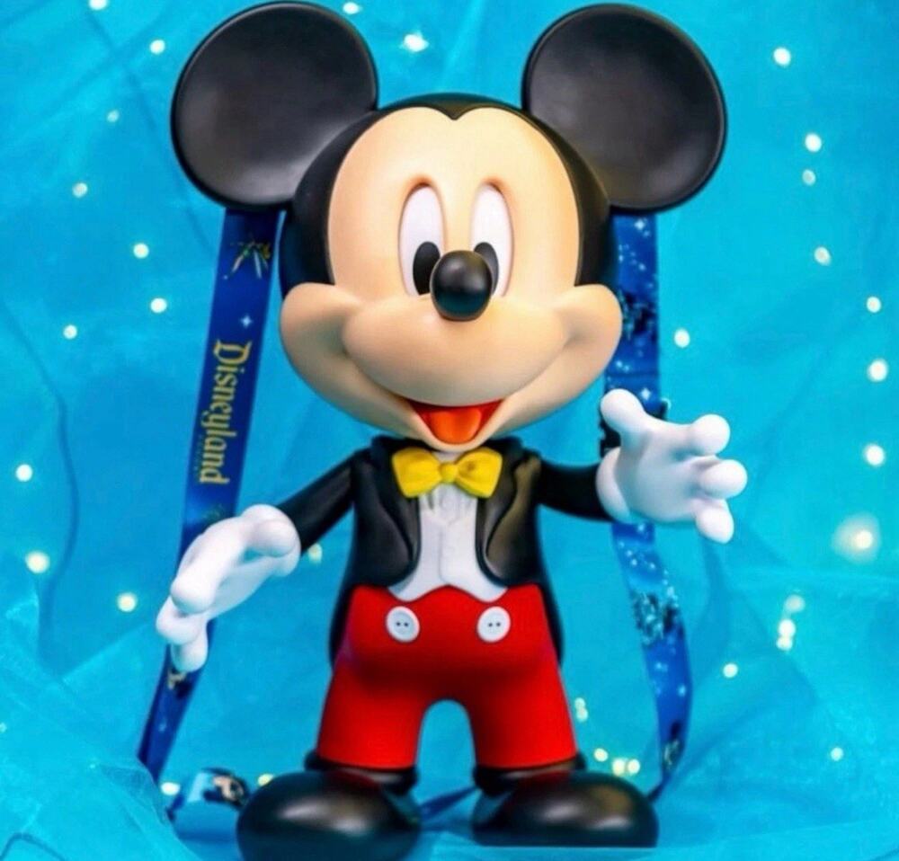 In Hand Talking Moving Mickey Mouse Popcorn Bucket Disneyland 70th Celebration